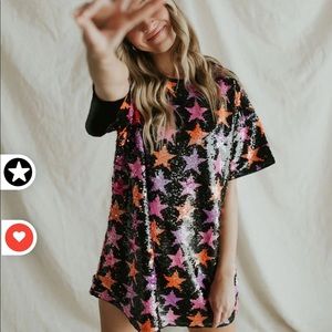 ERAS TOUR Star sequin t-shirt dress